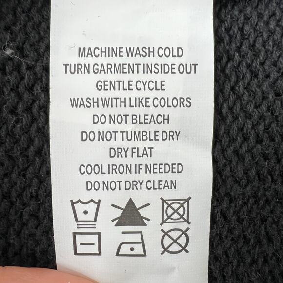 Carbon 2 Cobalt Gray Knit Sweater Cotton Round Neck Long Sleeve Pullover L Large - Picture 7 of 7